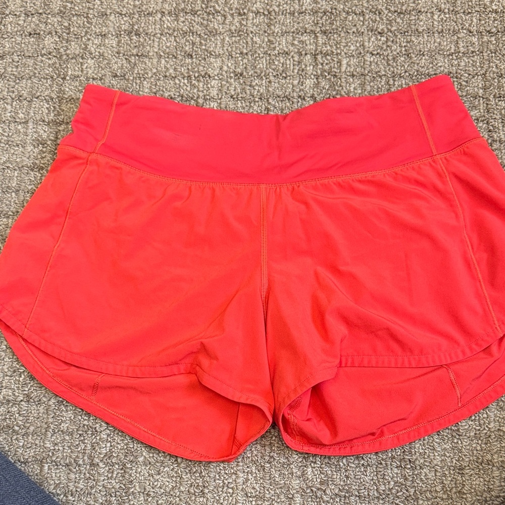 lululemon athletica Bright Red Athletic Shorts